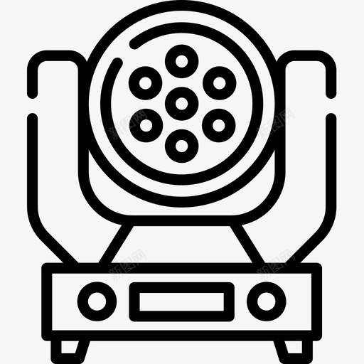 聚光灯音乐节40线性图标svg_新图网 https://ixintu.com 线性 聚光灯 音乐节