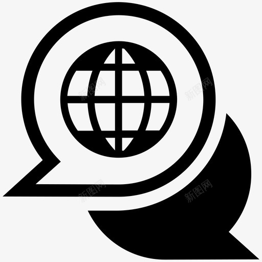 语言球地球仪图标svg_新图网 https://ixintu.com 世界 地球仪 球 聊天 语言 键盘输入语言