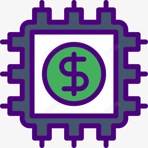 Cpu商业145线性颜色图标svg_新图网 https://ixintu.com Cpu 商业 线性 颜色