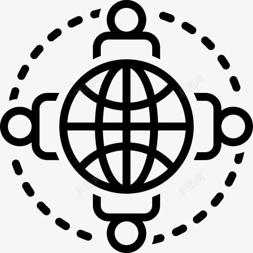 有联系的人社区国籍图标svg_新图网 https://ixintu.com 国籍 星球 社区 联系