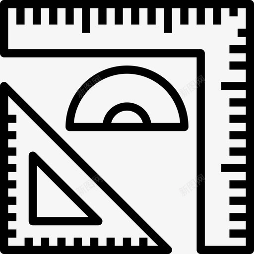 几何施工工具17线性图标svg_新图网 https://ixintu.com 几何 工具 施工 线性