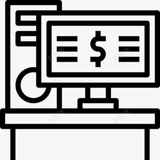 办公桌商务必备4直线型图标svg_新图网 https://ixintu.com 办公桌 商务 必备 直线 线型