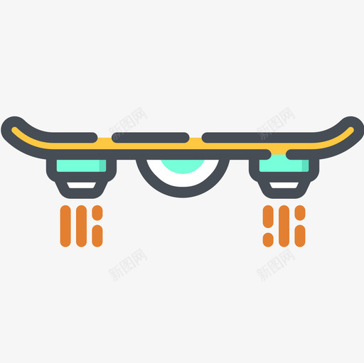 悬停板未来世界4双色图标svg_新图网 https://ixintu.com 双色 悬停 未来世界