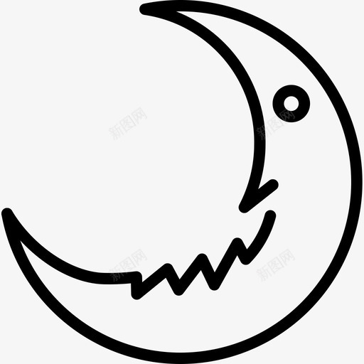 可怕的月亮万圣节恐怖图标svg_新图网 https://ixintu.com 万圣节 可怕 夜晚 恐怖 月亮