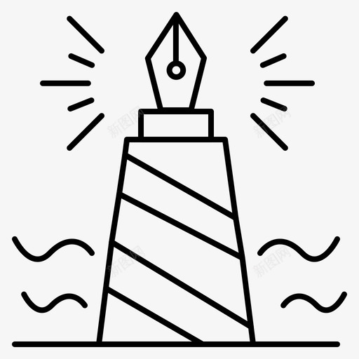 笔编辑笔尖图标svg_新图网 https://ixintu.com 书写 写作 思维 笔尖 策略 编辑 设计 过程