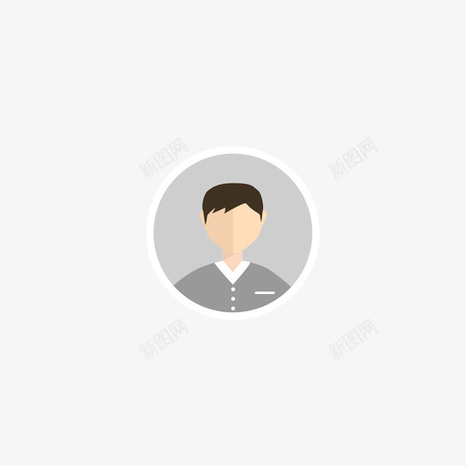 灰色头像svg_新图网 https://ixintu.com 灰色头像 填充 多色