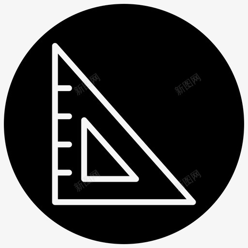 定尺量角器工具图标svg_新图网 https://ixintu.com 定尺 工具 文具用品线负正面 量角器