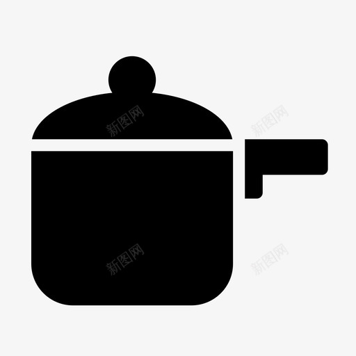 平底锅烹饪厨房图标svg_新图网 https://ixintu.com 厨房 平底锅 烹饪 锅 食物线字形图标 饭菜