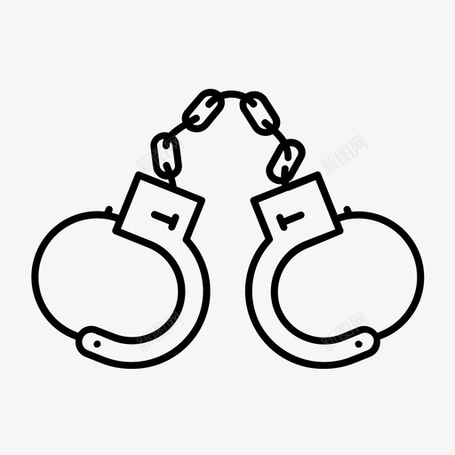 手铐正义法律图标svg_新图网 https://ixintu.com 司法 大纲 手铐 正义 法律 警察