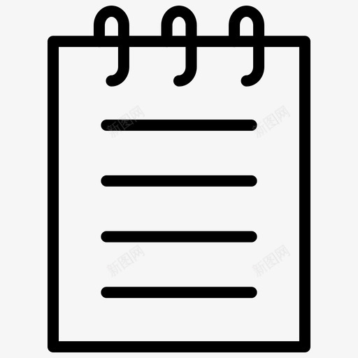 记事本活页夹文件图标svg_新图网 https://ixintu.com 文件 文具项目行 活页夹 笔记本 记事本