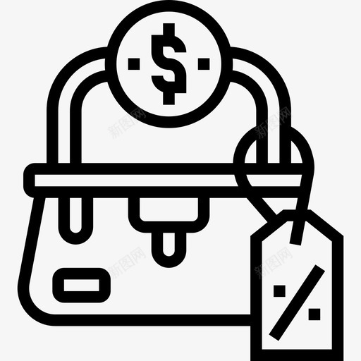 折扣财务策略9线性图标svg_新图网 https://ixintu.com 折扣 线性 财务策略9
