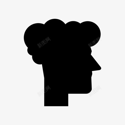 用户脸男人图标svg_新图网 https://ixintu.com 用户 男人 男人的头轮廓 脸