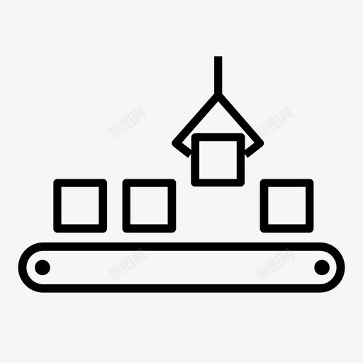 供应链皮带输送机图标svg_新图网 https://ixintu.com 供应链 物流 皮带 网络攻击 输送机