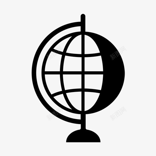 地球地理模型图标svg_新图网 https://ixintu.com 世界 地球 地理 教育 模型