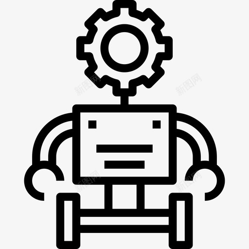 齿轮机器人工程8线性图标svg_新图网 https://ixintu.com 机器人工程8 线性 齿轮