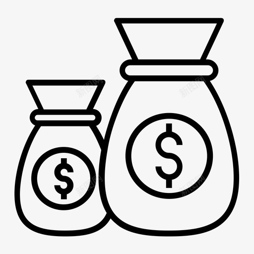 钱袋金融储蓄图标svg_新图网 https://ixintu.com 企业家 储蓄 向量 图标 财富 金融 钱袋