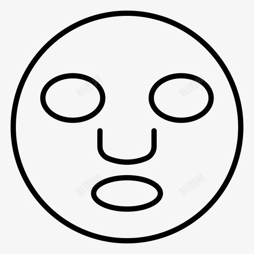 面膜美容医学图标svg_新图网 https://ixintu.com 传统医学 医学 美容 面膜
