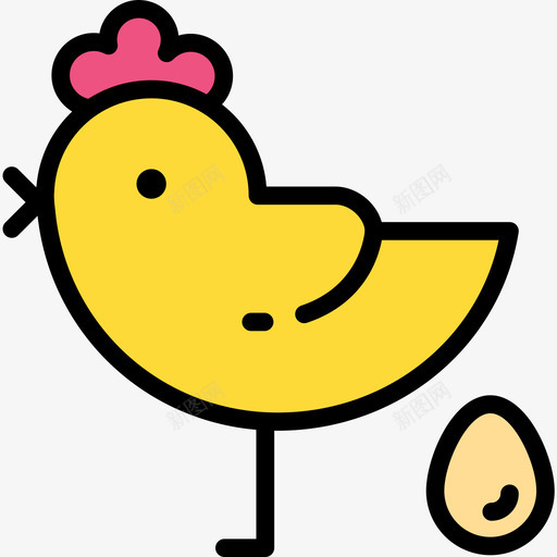 母鸡第8季线性颜色图标svg_新图网 https://ixintu.com 母鸡 线性 颜色