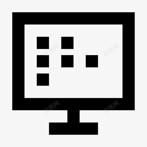 桌面显示器lcd图标svg_新图网 https://ixintu.com lcd led 大纲 屏幕 显示器 桌面 监控 项目管理