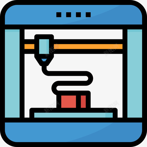 打印机小工具6线性颜色图标svg_新图网 https://ixintu.com 小工具6 打印机 线性颜色