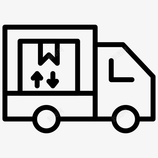 送货车货物物流图标svg_新图网 https://ixintu.com 大纲 物流 货物 货车 运输 送货