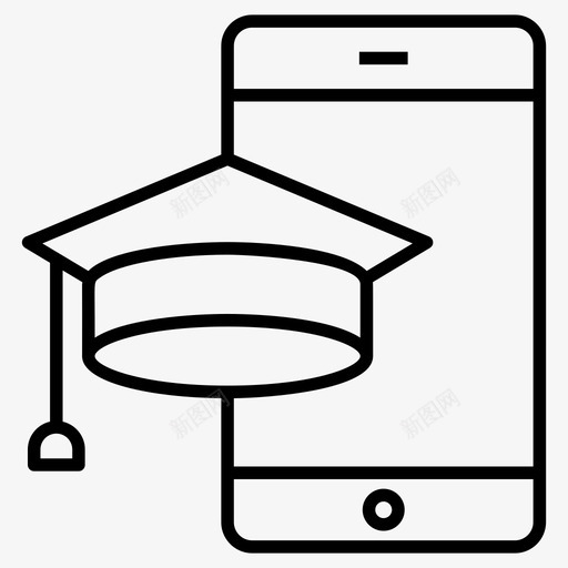 移动学习学术计划教育计划图标svg_新图网 https://ixintu.com 向量 图标 在线学习 学习 学术 教育 移动 计划