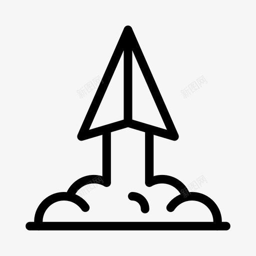 起飞部署发射图标svg_新图网 https://ixintu.com 发射 启动 媒体UUX 火箭发射 起飞 部署