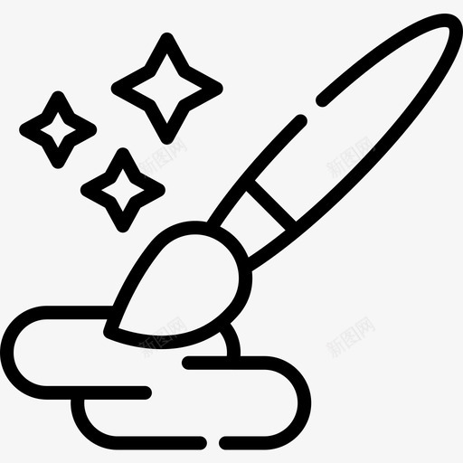画笔平面师12线性图标svg_新图网 https://ixintu.com 平面 平面设计 画笔 线性 设计师