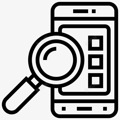 智能手机应用程序浏览器图标svg_新图网 https://ixintu.com seoline 互联网 应用程序 手机 搜索 智能 浏览器 移动