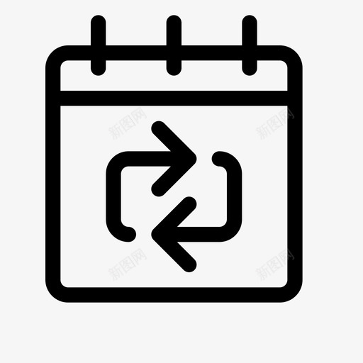 重复会议约会事件图标svg_新图网 https://ixintu.com 事件 日历事件 约会 重复 重复会议