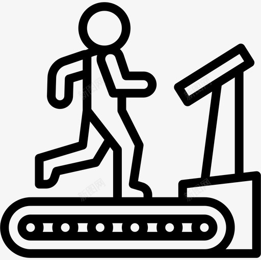 跑步机跑19直线图标svg_新图网 https://ixintu.com 直线 跑步机