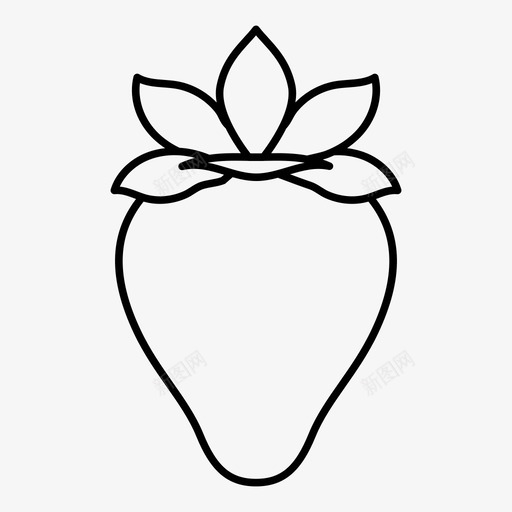 草莓甜点吃图标svg_新图网 https://ixintu.com 健康 吃 甜点 草莓