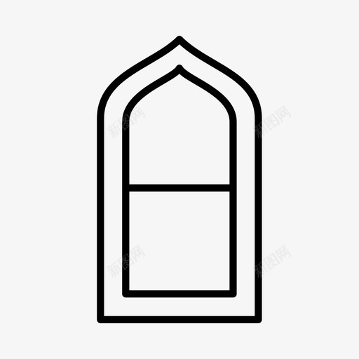 寺庙窗户建筑装饰图标svg_新图网 https://ixintu.com 内部 寺庙 建筑 窗户 装饰