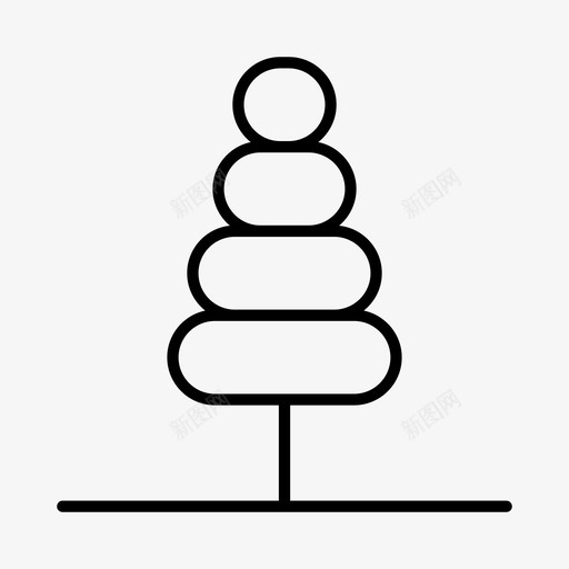 松树花园自然图标svg_新图网 https://ixintu.com 户外 松树 树木 自然 花园
