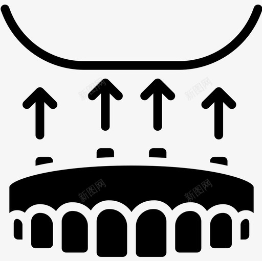 假牙牙科5填充图标svg_新图网 https://ixintu.com 假牙 填充 牙科5