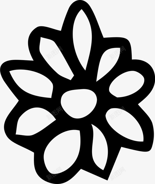 手绘花复活节星期日图标svg_新图网 https://ixintu.com 复活节星期日 手绘花