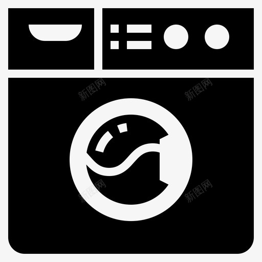洗衣机酒店设施图标svg_新图网 https://ixintu.com 洗衣机 酒店设施