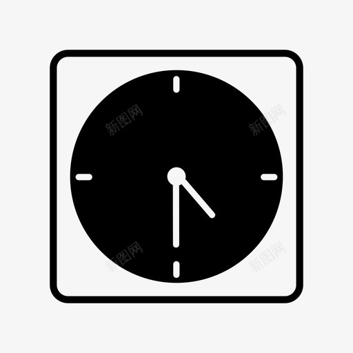 时间时钟广场图标svg_新图网 https://ixintu.com 工具和器具 广场 手表 时钟 时间 时间和日期