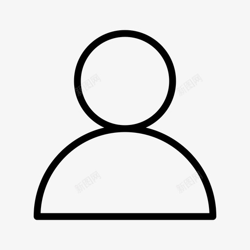 用户头像人物图标svg_新图网 https://ixintu.com 个人资料 人物 头像 用户 线路 网络