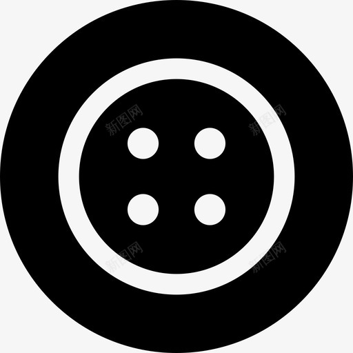 钮扣针线3填充图标svg_新图网 https://ixintu.com 填充 针线 钮扣