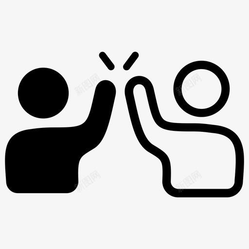 欢呼高五人们图标svg_新图网 https://ixintu.com 人们 商人 欢呼 高五