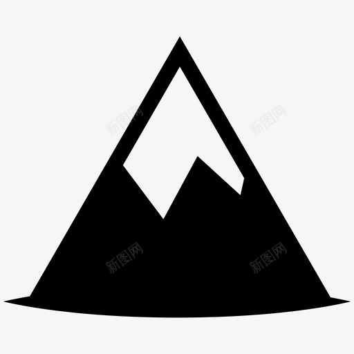 山登山山峰图标svg_新图网 https://ixintu.com 山 山峰 岩石 登山 雪