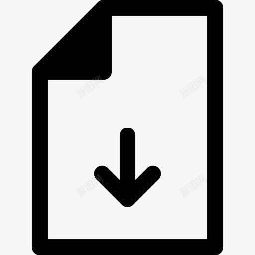 向下文件箭头底部图标svg_新图网 https://ixintu.com gradak 向下 底部 文件 文档 箭头
