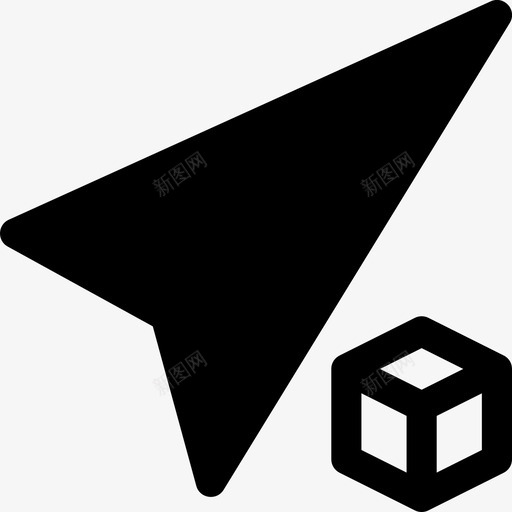 方向立方体箭头信标图标svg_新图网 https://ixintu.com 位置 信标 填充 导航 方向 立方体 箭头 罗盘
