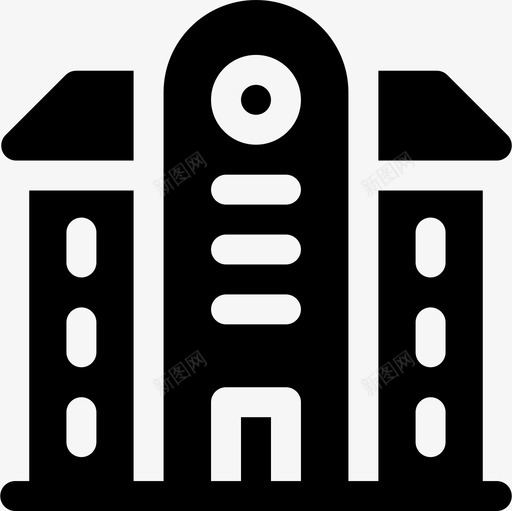 大学城市9号楼已填充图标svg_新图网 https://ixintu.com 9号楼 城市 填充 大学