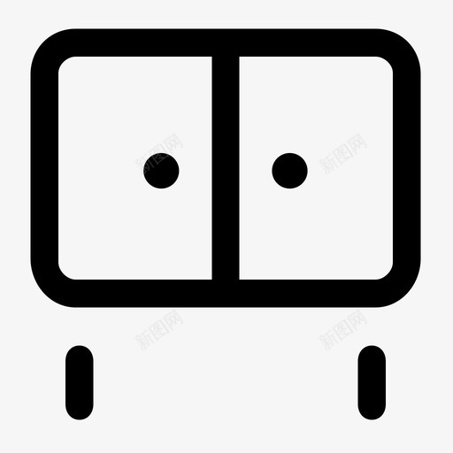 柜子svg_新图网 https://ixintu.com 柜子 线性 单色 简约 圆润