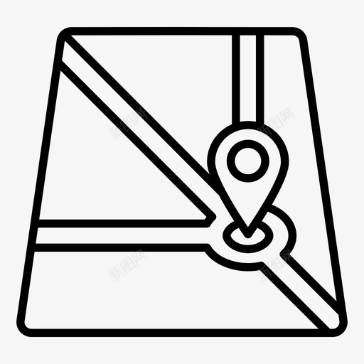 地图导航方向导航gps定位图标svg_新图网 https://ixintu.com gps 图标 在线 地图 定位 导航 方向 航线