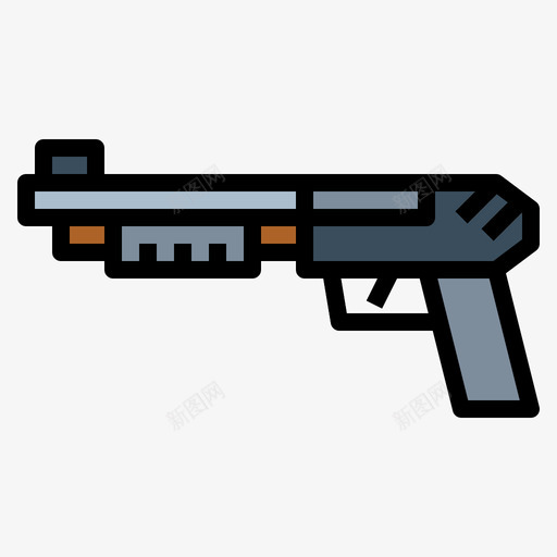 猎枪武器10线颜色图标svg_新图网 https://ixintu.com 武器 猎枪 颜色