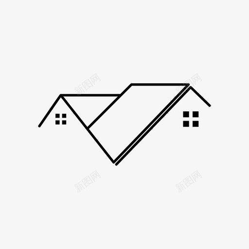 住宅建筑和城市建筑图标svg_新图网 https://ixintu.com 住宅 建筑 建筑和城市 房地产 房屋 投资