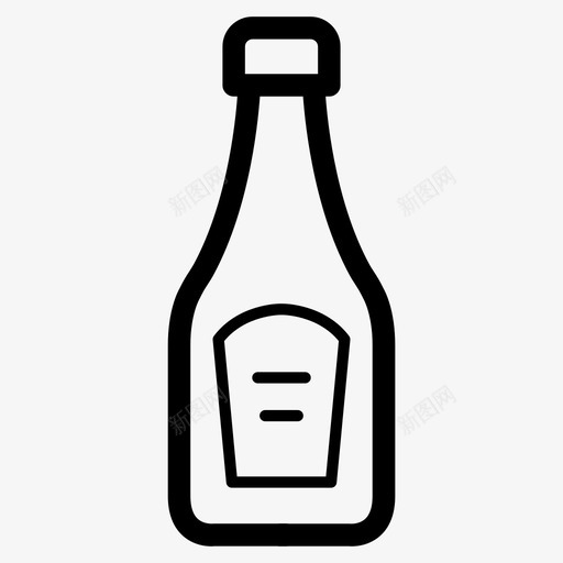酱汁瓶食物厨房图标svg_新图网 https://ixintu.com 厨房 器皿 酱汁 食物